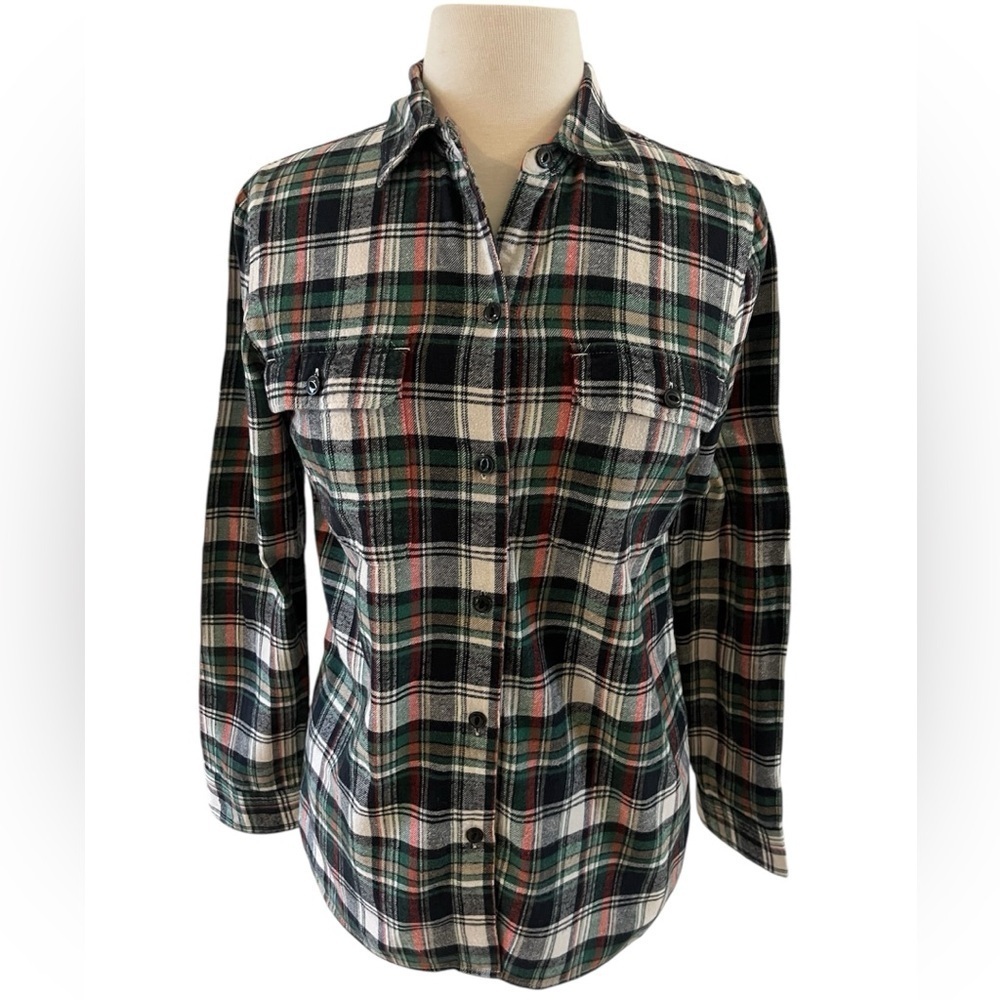 Madewell Plaid Boyfriend Button-Up Shirt-Size Small